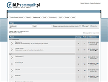 Tablet Screenshot of forum.nlp-community.pl